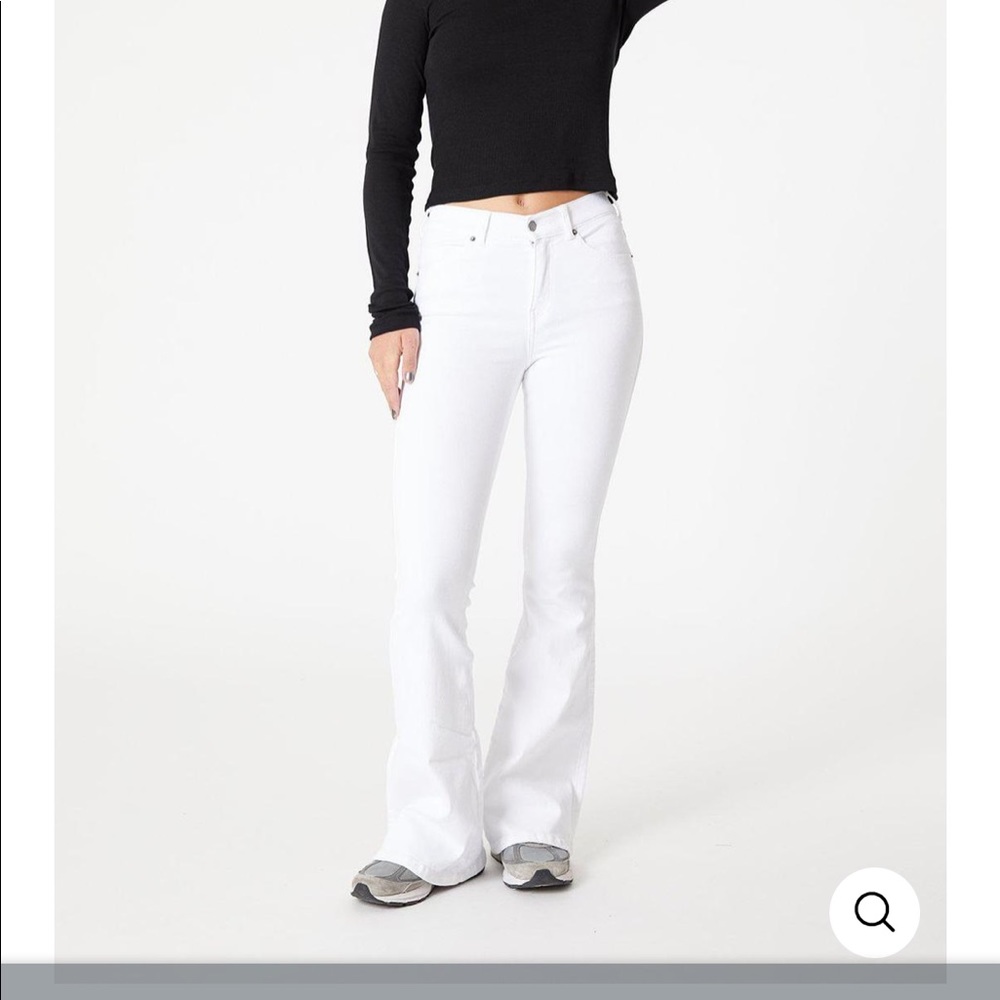 Dr.Denim white flared jeans